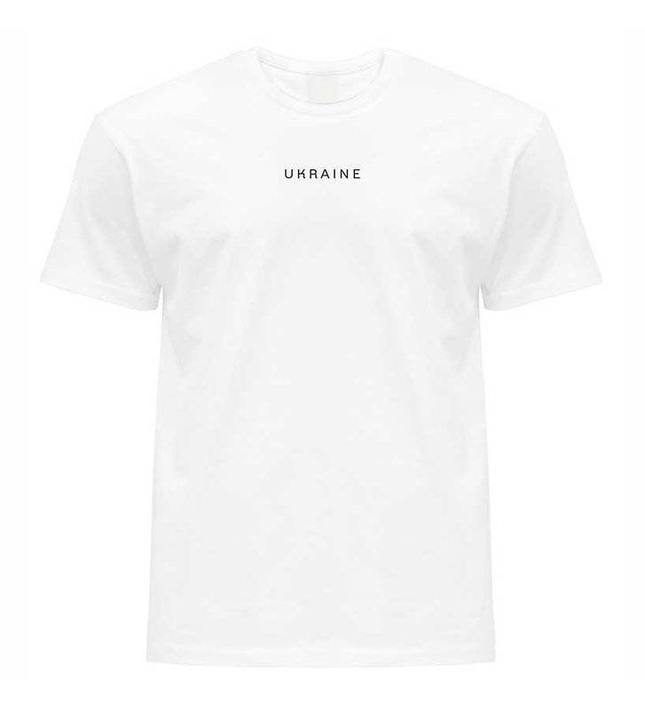 Męska koszulka patriotyczna: Ukraine, biały, XS