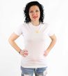 Жіноча футболка з вишитим Тризубом, біла, L