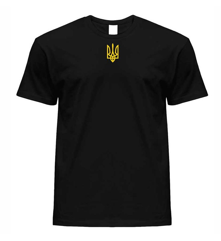 Men's Patriotic T-Shirt: "TREND EMBROIDERED", Black, M