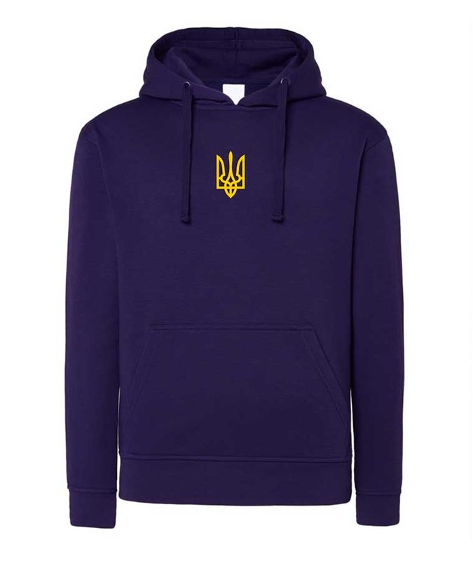 Women's hoodie embroidered Trident, purple color, S