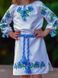 Дитяча вишита сукня: «ФЕЄРІЯ», синя вишивка, 80/86  см