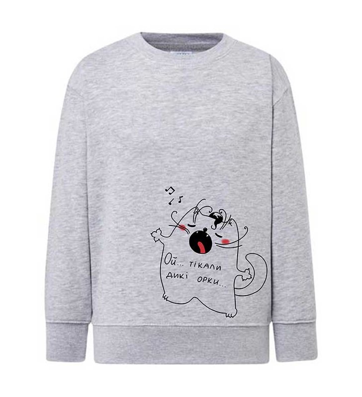Sweatshirt (sweater) for children Oh wild orcs ran away, gray, 92/98cm