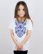 T-shirt embroidered for a girl Sokal embroidery, blue embroidery - white, 92/98cm