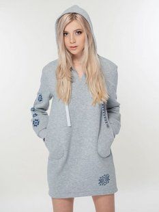 Сукня жіноча тепла: &laquo;АСИМЕТРІЯ&raquo;, сірого кольору, S