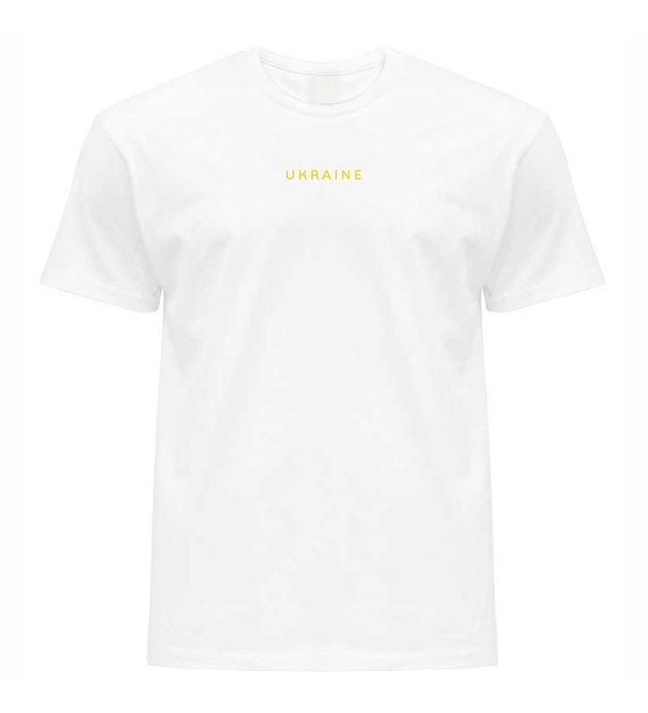 Men's Patriotic T-Shirt: Ukraine, white, XS