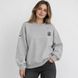 Grey women's sweatshirt with Tryzub embroidery and a flag, XS