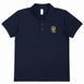 Unisex dark blue children's polo shirt with patriotic Tryzub embroidery, 3-4 years