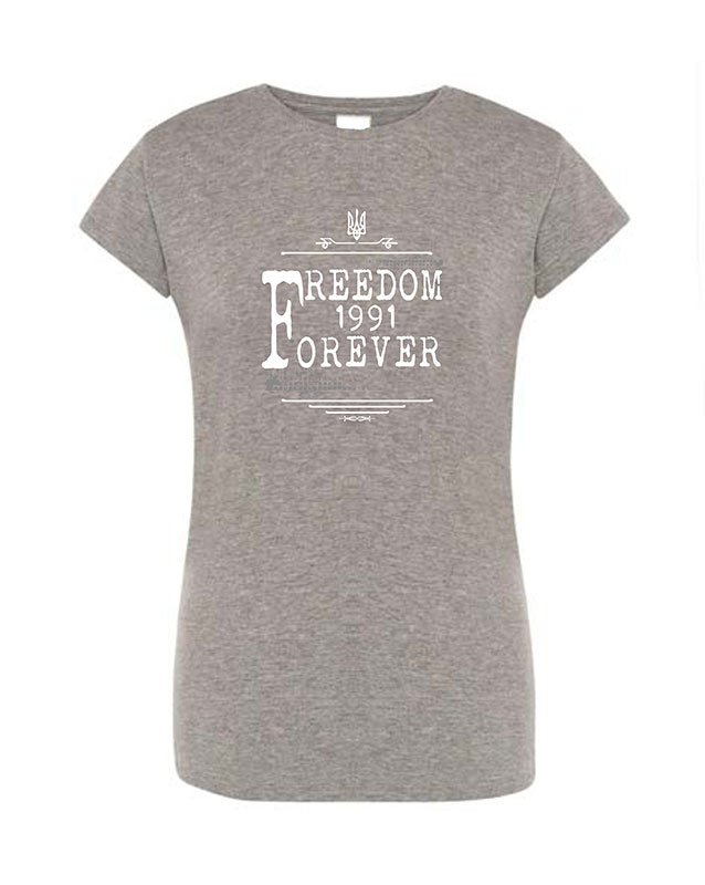 Жіноча патріотична футболка Freedom, сіра, S
