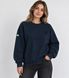 Women's dark blue sweatshirt with a trident embroidery and a flag, XS