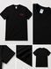 Men's black T-shirt with a patriotic black-and-red embroidered "Map of Ukraine" print., XS