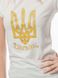 Damska koszulka z nadrukiem "Trident Ukraine", biała, S