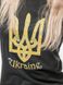 Damska koszulka z nadrukiem „Trident Ukraine” w kolorze czarnym, S
