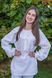 "Svitlolad" women's embroidered shirt made of hemp fabric with white embroidery., 40