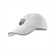 Trident baseball cap, white with a black stripe, One Size