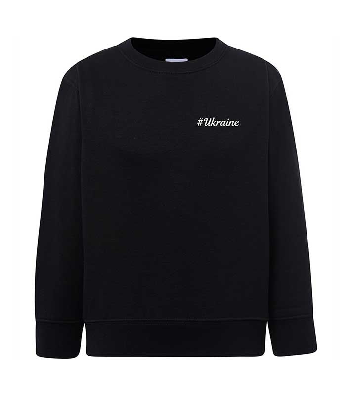Sweatshirt (sweater) for girls #Ukraine, black, 92/98cm