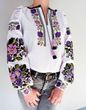 Жіноча вишиванка Французькі Квіти - фіолетові, 40