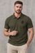 Męska koszulka polo w kolorze khaki z haftem lwa, XS