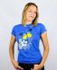 Жіноча футболка з принтом «Метелики», синя, S
