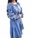 Haftowana sukienka damska Vitalina - len, niebieski, 40