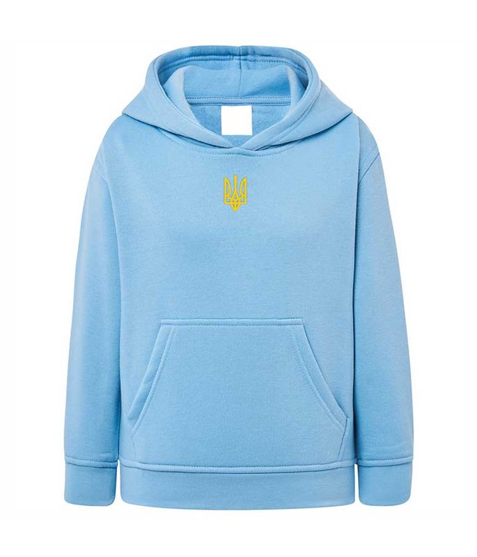 Hoodie for a boy Trident embroidered, blue, 12-14 years old