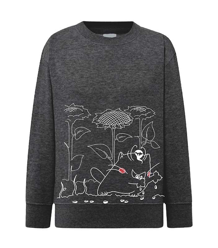Sweatshirt (sweater) for children Sonyakhy, graphite, 92/98cm