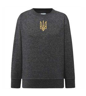 Bluza (sweter) dla dziewczynki z haftem Trident, kolor grafitowy, 92/98cm