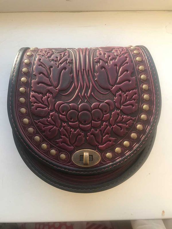 Kalina leather bag - violet