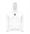 Men's hoodie Black embroidered trident, white color