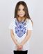 T-shirt embroidered for a girl Sokal embroidery, blue embroidery - white, 80/86cm
