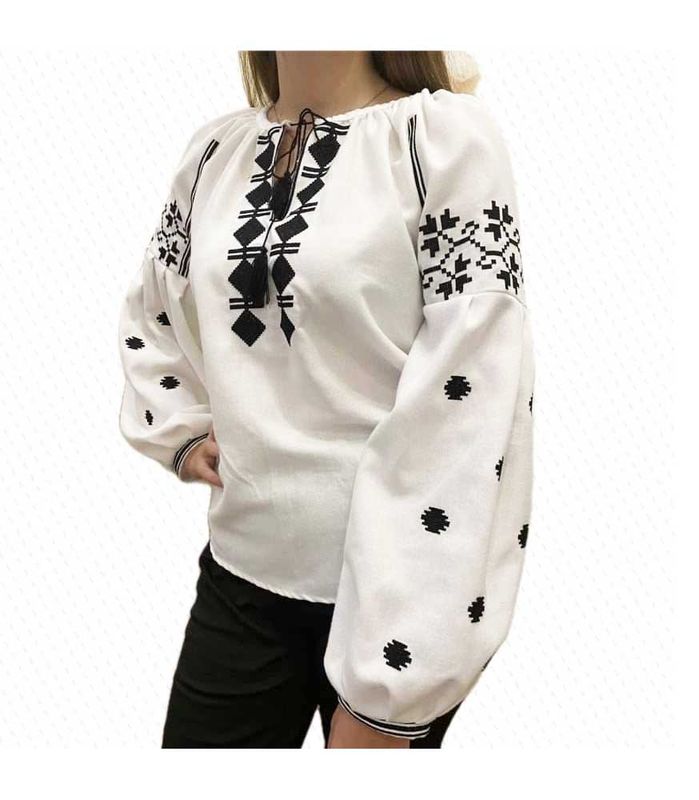 Zoryana women's embroidered shirt, white, 40