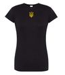 Жіноча футболка з вишитим Тризубом, чорна
