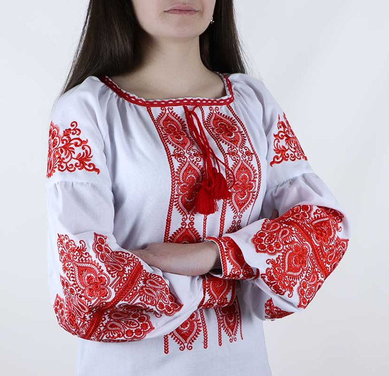 Жіноча вишиванка  Вензель - червоний, 40
