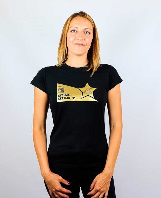 Жіноча футболка з принтом «Скрябін», чорна, S