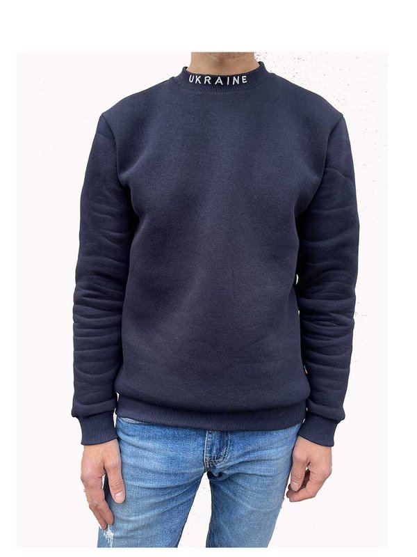 Sweater (sweatshirt) for men Ukraine NEW, dark blue, S