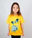 Футболка для дівчинки Метелики, жовта, 3-4 lata