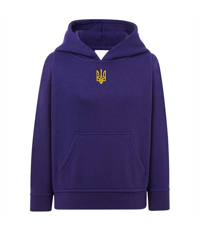 Hoodie for girls Trident embroidered, purple, 5-6 years old