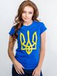 Women's t-shirt with "Trident" print, blue