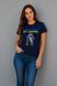 Women's patriotic t-shirt Good evening, we are from Ukraine, dark blue, S