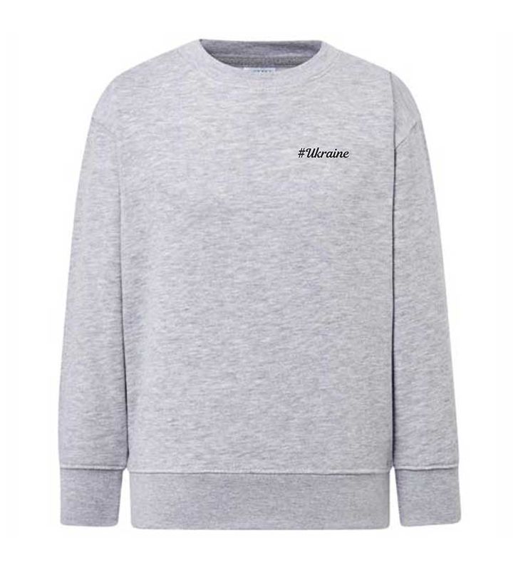 Sweatshirt (sweater) for boys #Ukraine, gray, 92/98cm