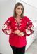 Жіноча вишиванка Boho Ромашка - червона, 50