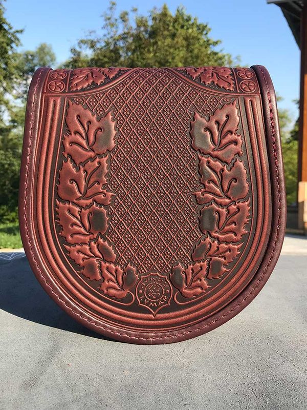 Kalina leather bag - Bordeaux marsala