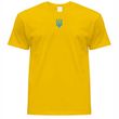 Чоловіча патріотична футболка: «ТРИЗУБ ВИШИТИЙ», жовта, M