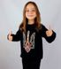 Bluza (sweter) dziewczęca z haftowanym Tridentem, kolor granatowy, 92/98cm