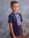 Футболка з вишивкою для хлопчика «АЛАТИРКО», синя вишивка, синя, 80/86  см