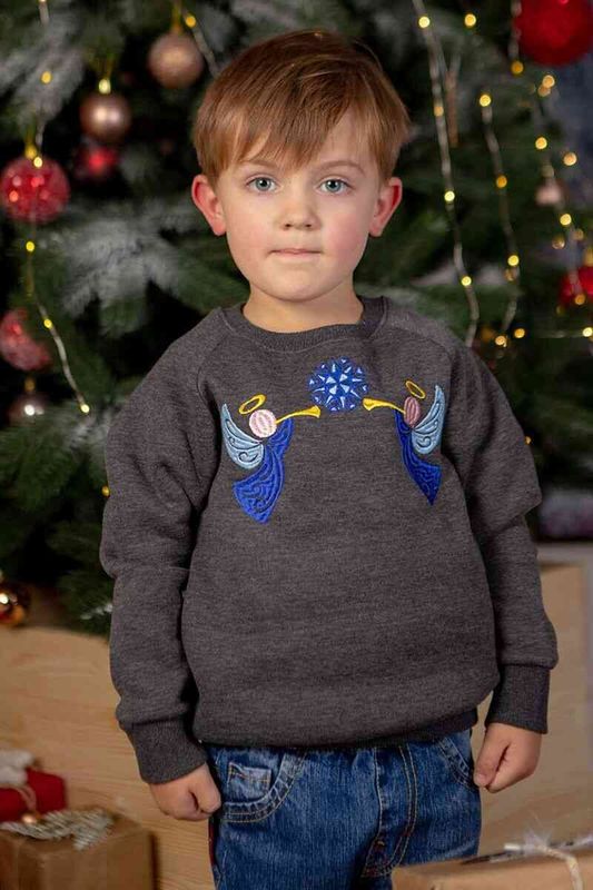 Angelica graphite sweatshirt for boys, 92/98cm