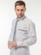Men's shirt embroidered Knot white with blue embroidery, 38
