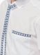 Men's shirt embroidered Knot white with blue embroidery, 43