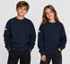 Dark blue unisex children's sweatshirt with a trident embroidery and a flag., 92/98cm