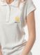 Жіноча патріотична футболка поло: «ТРИЗУБ», вишивка, біла, 2XL