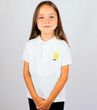 Dziecięca koszulka polo haftowana: TRIZUB, biała